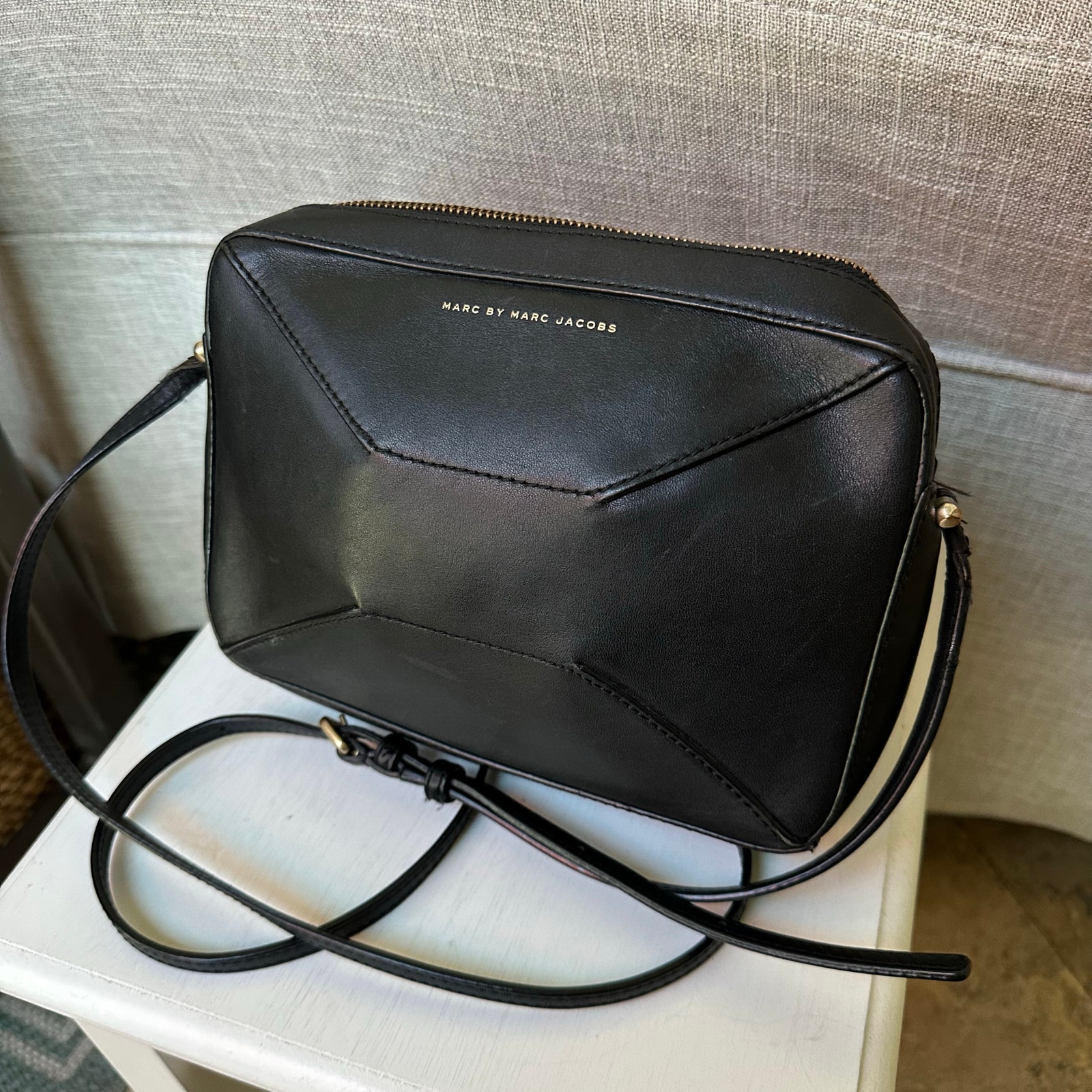 Marc By Marc Jacobs "Hands Off Alex" Black Leather Crossbody Bag